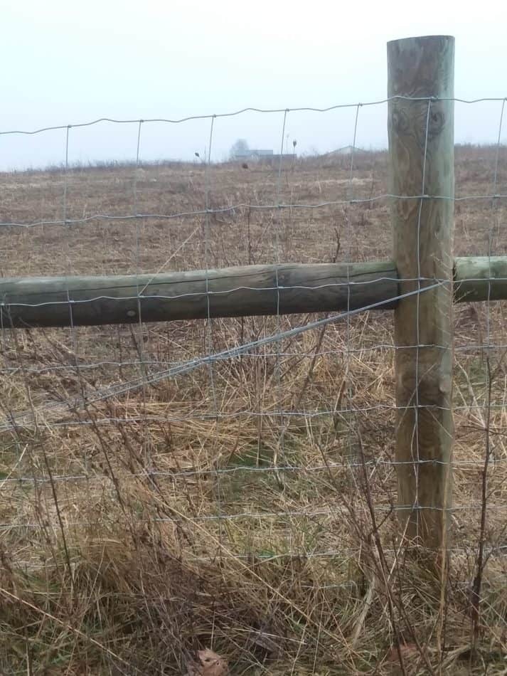 Coin de support de poteau de clôture en bois pour clôture en fil tressé